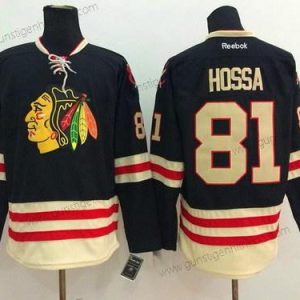 Herren Chicago Blackhawks #81 Marian Hossa 2015 Winter Klassisch Trikots – Schwarz