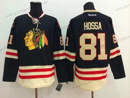 Herren Chicago Blackhawks #81 Marian Hossa 2015 Winter Klassisch Trikots – Schwarz