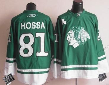 Herren Chicago Blackhawks #81 Marian Hossa St. Patrick’S Day Trikots – Grün