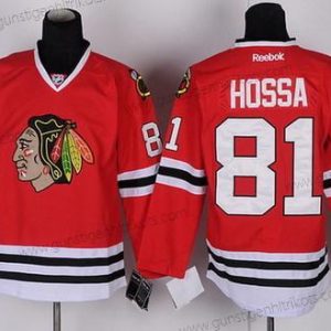 Herren Chicago Blackhawks #81 Marian Hossa Trikots – Rot