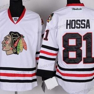 Herren Chicago Blackhawks #81 Marian Hossa Trikots – Weiß