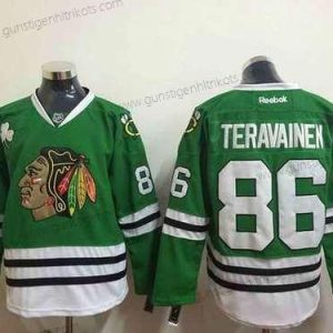 Herren Chicago Blackhawks #86 Teuvo Teravainen Trikots – Grün