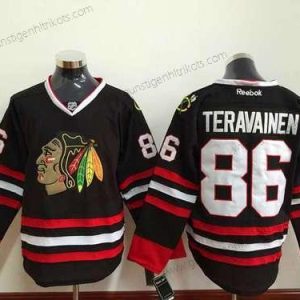 Herren Chicago Blackhawks #86 Teuvo Teravainen Trikots – Schwarz