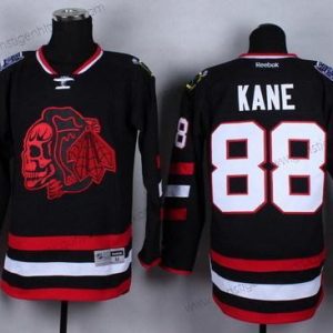 Herren Chicago Blackhawks #88 Patrick Kane 2014 Stadium Series With Skulls Trikots – Schwarz Rot