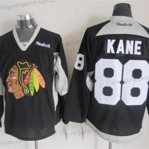 Herren Chicago Blackhawks #88 Patrick Kane 2014 Training Trikots – Schwarz