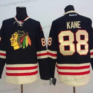 Herren Chicago Blackhawks #88 Patrick Kane 2015 Winter Klassisch Trikots – Schwarz