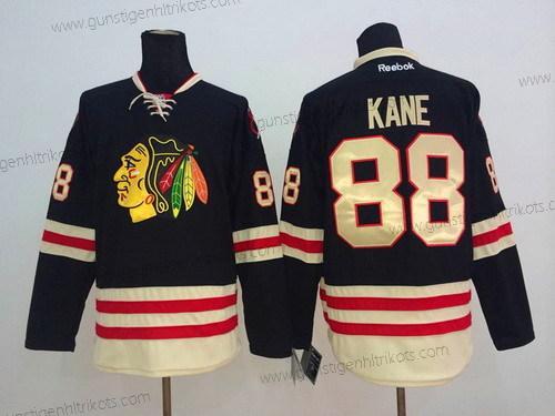 Herren Chicago Blackhawks #88 Patrick Kane 2015 Winter Klassisch Trikots – Schwarz