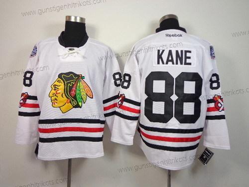 Herren Chicago Blackhawks #88 Patrick Kane 2015 Winter Klassisch Trikots – Weiß