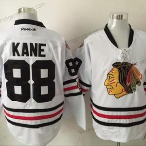 Herren Chicago Blackhawks #88 Patrick Kane 2017 Winter Klassisch Strickerei NHL Retro Hockey – Weiß