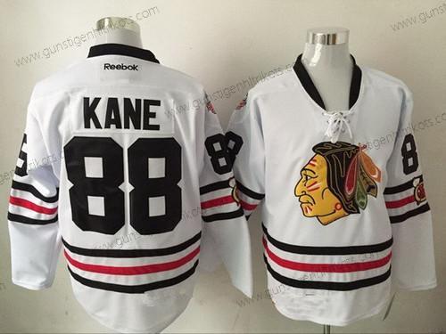 Herren Chicago Blackhawks #88 Patrick Kane 2017 Winter Klassisch Strickerei NHL Retro Hockey – Weiß