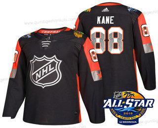 Herren Chicago Blackhawks #88 Patrick Kane 2018 NHL All-Star Strickerei Ice Hockey Trikots – Schwarz