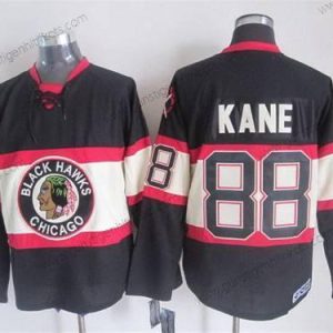 Herren Chicago Blackhawks #88 Patrick Kane Ausweichtrikot CCM Vintage Trikots – Schwarz