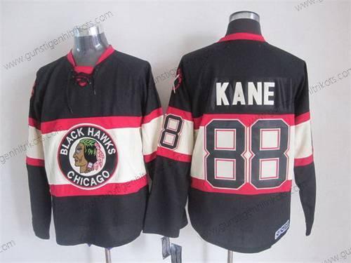 Herren Chicago Blackhawks #88 Patrick Kane Ausweichtrikot CCM Vintage Trikots – Schwarz