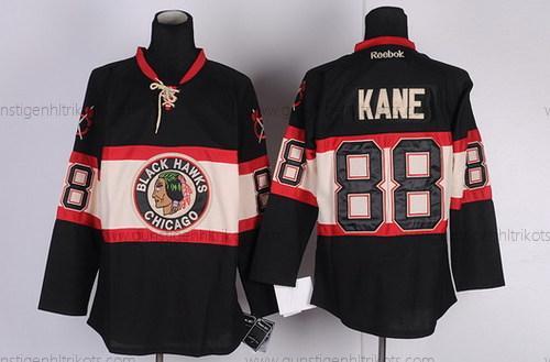 Herren Chicago Blackhawks #88 Patrick Kane Ausweichtrikot Trikots – Schwarz