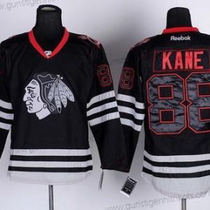 Herren Chicago Blackhawks #88 Patrick Kane Ice Trikots – Schwarz