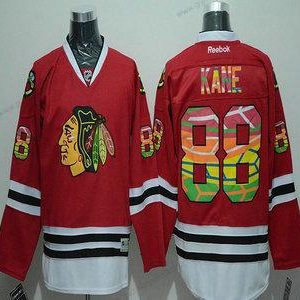 Herren Chicago Blackhawks #88 Patrick Kane Reebok Colored NHL Trikots – Rot