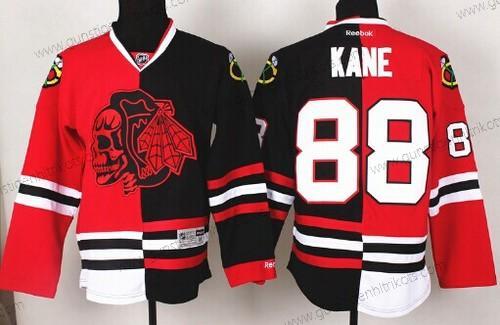 Herren Chicago Blackhawks #88 Patrick Kane Rot/Schwarz Two Tone With Skulls Trikots – Rot