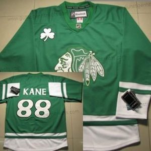 Herren Chicago Blackhawks #88 Patrick Kane St. Patrick’S Day Trikots – Grün