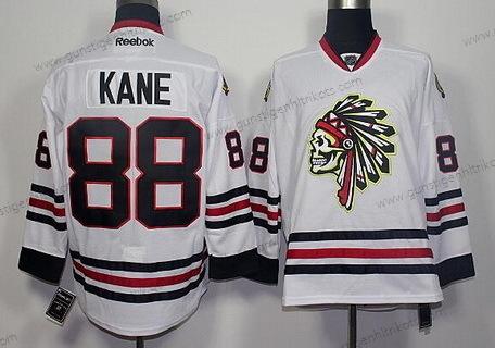 Herren Chicago Blackhawks #88 Patrick Kane The Indians Skulls Trikots – Weiß