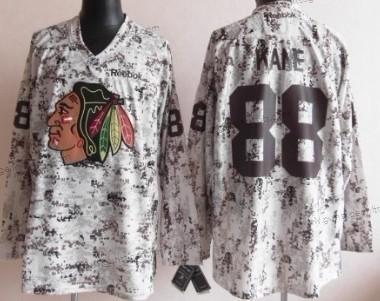 Herren Chicago Blackhawks #88 Patrick Kane Trikots – Weiß Tarnfarbe