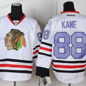 Herren Chicago Blackhawks #88 Patrick Kane With Trikots – Weiß Lila