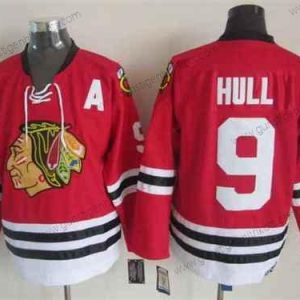 Herren Chicago Blackhawks #9 Bobby Hull 1957-58 Vintage Trikots – Rot