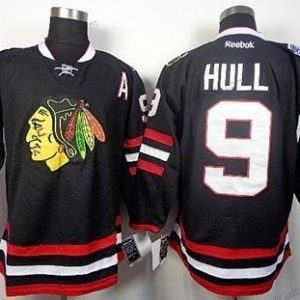 Herren Chicago Blackhawks #9 Bobby Hull 2014 Stadium Series Trikots – Schwarz