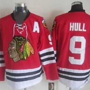 Herren Chicago Blackhawks #9 Bobby Hull Retro CCM Trikots – Rot