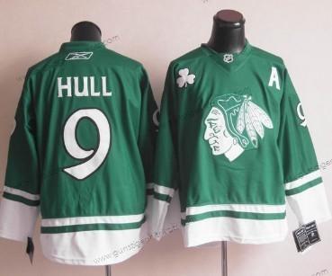 Herren Chicago Blackhawks #9 Bobby Hull St. Patrick’S Day Trikots – Grün