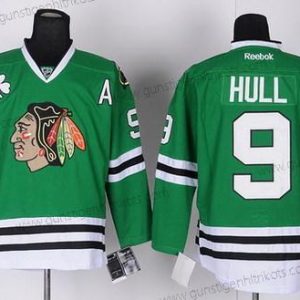 Herren Chicago Blackhawks #9 Bobby Hull Trikots – Grün