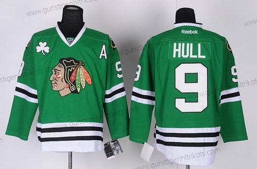 Herren Chicago Blackhawks #9 Bobby Hull Trikots – Grün