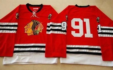 Herren Chicago Blackhawks #91 Brad Richards 1960-61 Vintage Trikots – Rot