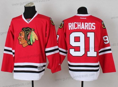 Herren Chicago Blackhawks #91 Brad Richards Trikots – Rot