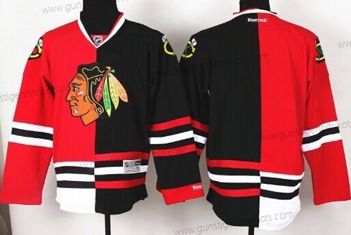 Herren Chicago Blackhawks Leer #2 Two Tone Trikots – Rot Schwarz