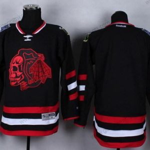 Herren Chicago Blackhawks Leer 2014 Stadium Series With Skulls Trikots – Schwarz Rot