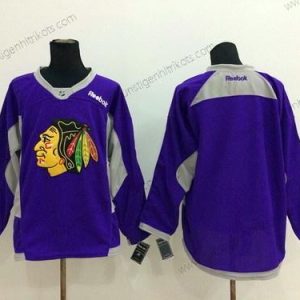 Herren Chicago Blackhawks Leer 2014 Training Trikots – Lila