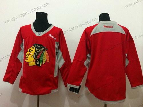 Herren Chicago Blackhawks Leer 2014 Training Trikots – Rot