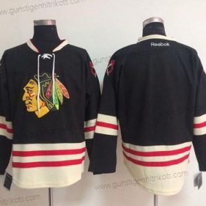 Herren Chicago Blackhawks Leer 2015 Winter Klassisch Trikots – Schwarz