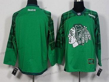 Herren Chicago Blackhawks Leer 2016 St. Patrick’S Day Hockey Trikots – Grün