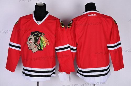 Herren Chicago Blackhawks Leer Trikots – Rot