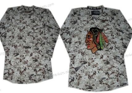 Herren Chicago Blackhawks Leer Trikots – Weiß Tarnfarbe