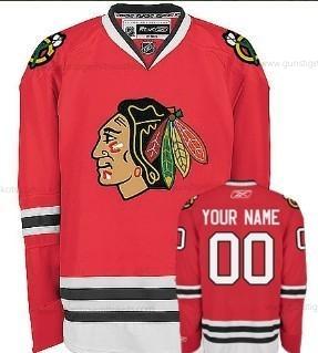 Herren Chicago Blackhawks Personalisiertes Trikots – Rot