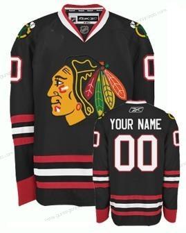 Herren Chicago Blackhawks Personalisiertes Trikots – Schwarz