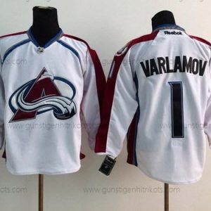 Herren Colorado Avalanche #1 Semyon Varlamov Trikots – Weiß