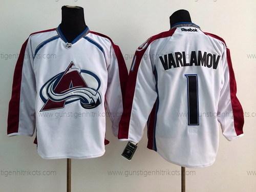 Herren Colorado Avalanche #1 Semyon Varlamov Trikots – Weiß