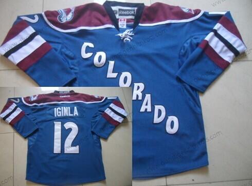 Herren Colorado Avalanche #12 Jarome Iginla Ausweichtrikot Trikots – Blau