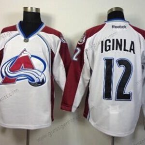 Herren Colorado Avalanche #12 Jarome Iginla Trikots – Weiß