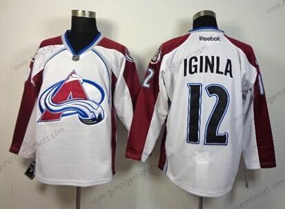 Herren Colorado Avalanche #12 Jarome Iginla Trikots – Weiß