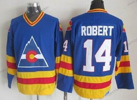 Herren Colorado Avalanche #14 Joe Robert Retro CCM Trikots – Blau