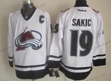 Herren Colorado Avalanche #19 Joe Sakic 2014 Trikots – Weiß